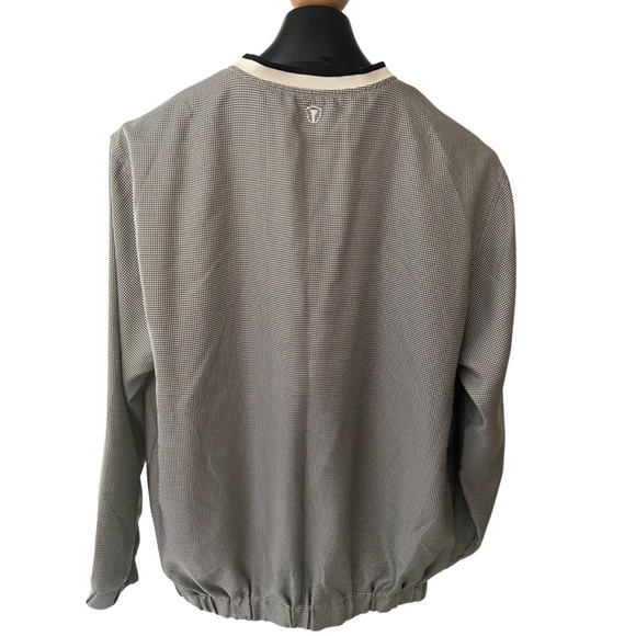 Pro Tour Cool Play Golf Pullover Mens Jacket Wind Rain Resistant BL/Tan/cream LG - Picture 2 of 7